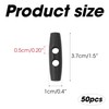 50PCS Toggle Buttons, 2 Holes Plastic Tent Toggles Button, Spring
