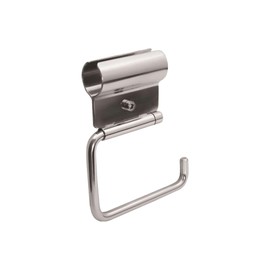 tecuro 1000-95015 Toilet Roll Holder for Support and Grab Bars - Disabled Accessible - Polished Stainless Steel - for Bathroom and Toilet