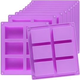 KINJOEK - Moldes de silicona para jabón (9 unidades, 54 cavidades)