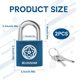 2PCS Padlocks with Keys Outdoor Heavy Duty Iron Padlocks Outdoor Heavy Duty Waterproof High Security Heavy Duty Padlock for Doors,Shed,Fence,Warehouse,Garage,Office and Cabinets