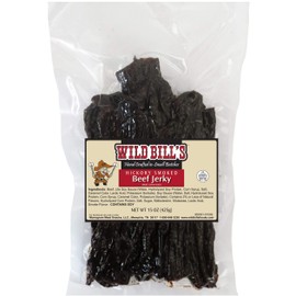 Wild Bills Hickory Smoked Beef Jerky Strips, 30-Count, 15-Ounce