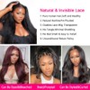 GOLFMAX 20 Inch Kinky Straight Lace Front Wigs Human Hair