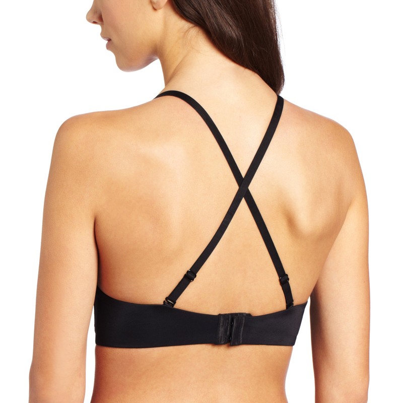 Fashion Forms Women's Seamless U Plunge Bra, Black, 34B