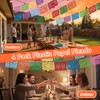 Mexican Papel Picado Banner, 4Pack 72ft, Cinco de Mayo Day