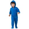 Footed Pajamas - Brilliant Blue Infant Hoodie Fleece One Piece