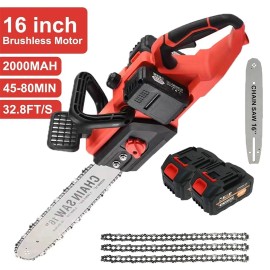 Unbranded 16" Cordless Chainsaw 42V Brushless Electric Handheld Chain Saw w/Battery&Char