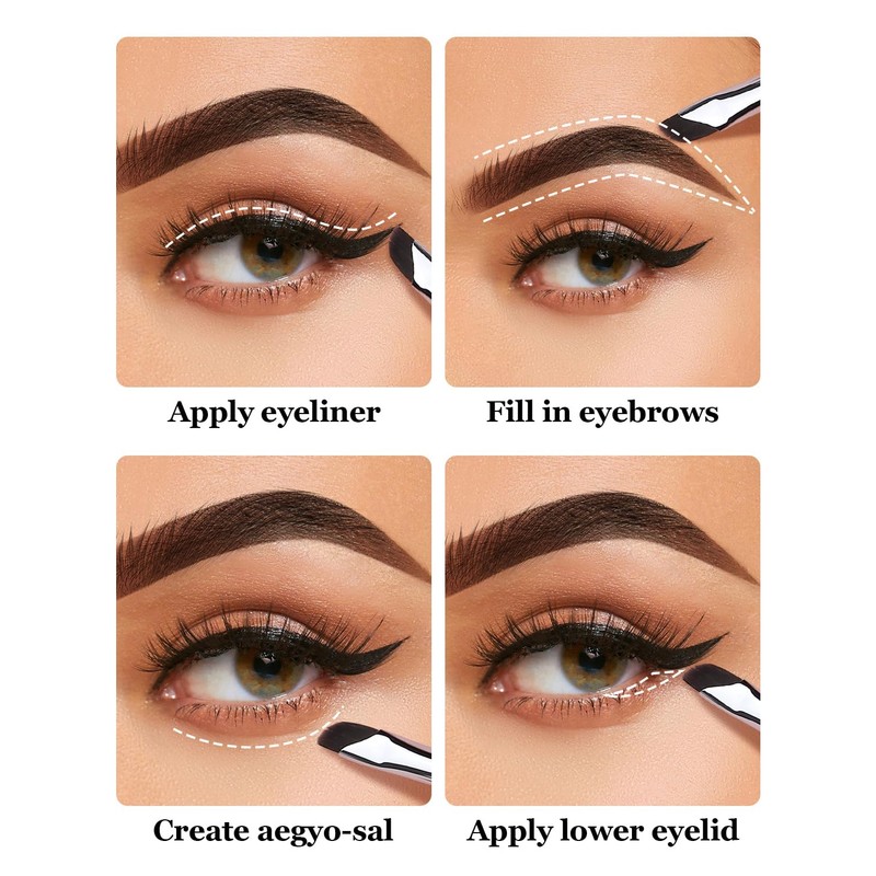 Eyeliner Brush, EIGSHOW Sickle Angled Gel Eyeliner Makeup Brush for