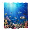 goodbath Fish Shower Curtain, Ocean Anti Mould Fabric Waterproof Bath