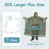 Plus Size Rain Poncho with Hood and Reflective Stripes, Big