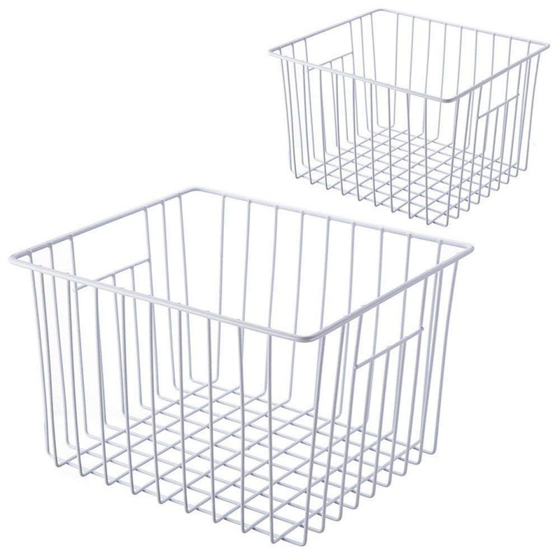 iPEGTOP Deep Refrigerator Freezer Baskets, Large Household Wire Storage Basket
