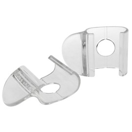 PIYANYO 4PCS Transparent Color Blinds Cordless Handles Honeycomb Blinds Handle Hook Only for Cordless Louver Bottom Guide Plastic Clamp