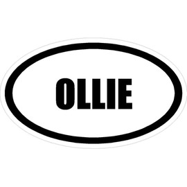 ANY AND ALL GRAPHICS Ollie Euro Style 6" Oval Sports Vinyl Decal Sticker