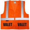 Qraphic Tee Valet Parking Safety Vest with Screen Print Design