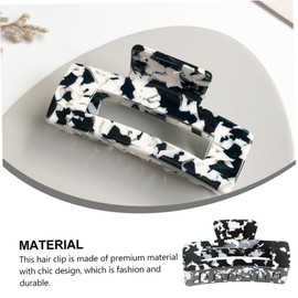 FRCOLOR 1pc Retro Cow Pattern Hair Claw Clip Chic Hair Accessory for Women Durable Hold for Weddings and Special Occasions
