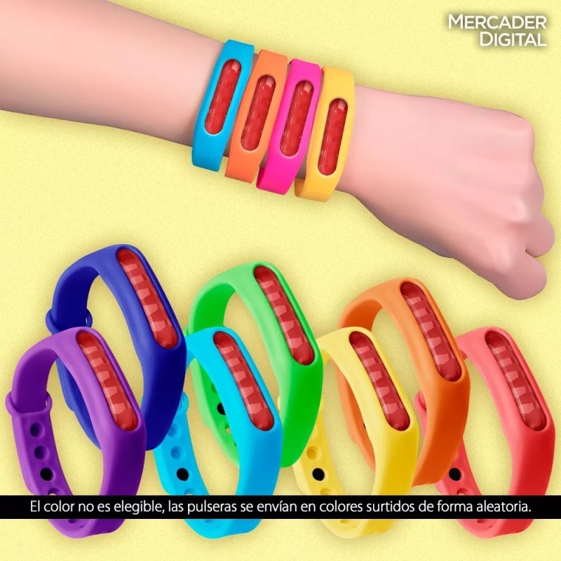 Mercader Digital 5 Pzs Pulsera Repelente Mosquito Citronela Zancudo Brazalete