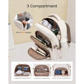 LOVEVOOK Laptop Backpack for Women, 15.6-Inch Work Backpack, Back to School Bookbag for College Student Teen Girls, Casual Personal Item Travel Bag Business Computer Daypack for Teacher Nurse, Gift