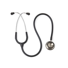 Medline Synergy Dual Frequency Stethoscope, Dual Head, Black