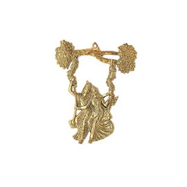 Aditri Creation Metal Wall Hanging Lada Krishna Wall Decor Tree Jura Jura Swing Indian Decorative Statue Idol Wall Decor for Home Office Temple Gift and Decor White