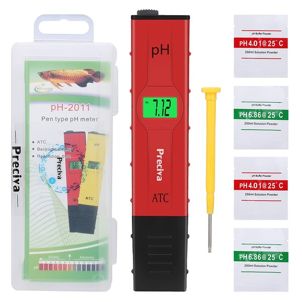 PH Meter Tester Preciva 0.01 Resolution Digital Automatic Water PH