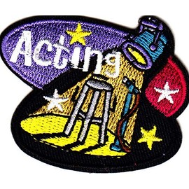 Generic 1 Iron On Patch Theater Stage & Screen, Cartoon, 1 piece, Approximately 2 inches