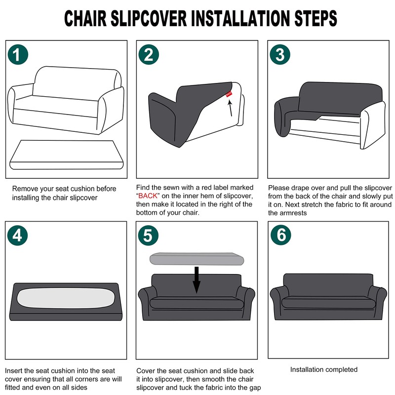 CRFATOP 2 Piece Chair Covers Stretch Sofa Covers Couch Slipcovers