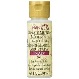 FolkArt Medium (2-Ounce), 694 Crackle, White