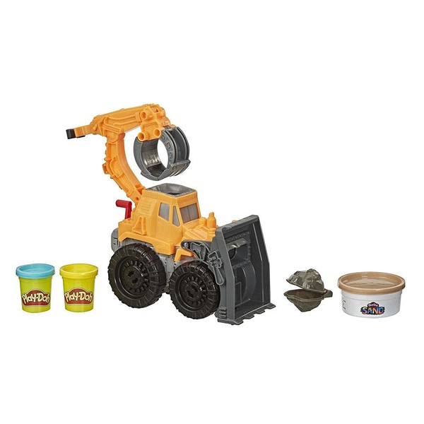 Play-Doh Wheels Front Loader Toy Truck for Kids Ages 3 and Up with Non-Toxic Sand Compound and Classic Compound in 2 Colors