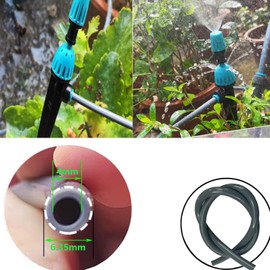 URANT 1/4 Inch Drip Hose,65Foot Gray Drip Hose for DIY Garden Irrigation Systems,Hydroponics,Spray Hose,Drip Emitter,or as a Blank Distribution Tube for any Garden Project(20 m)