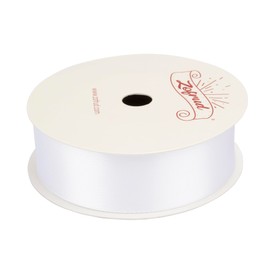Zofrud White Satin Ribbon 25mm x 9 Meters - Ideal for Crafts, Gift Wrapping, Flower Bouquet, and Weddings