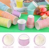 VEYLIN Small Disposable Paper Cups,120 Pieces 2 Ounce Mini Colored