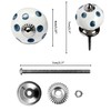 Set of 8 White and Grey Ceramic Knobs Hand Painted