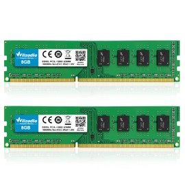 DDR3/DDR3L 16GB Kit(2x8GB) RAM 1600MHz CL11 DIMM Wlizedle Desktop Memory PC3-12800/PC3L-12800 240-Pin 1.35V/1.5V 2Rx8 Dual Rank Channel Non-ECC Unbuffered PC Computer Sdram Stick Module Upgrade, Green