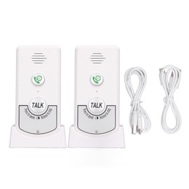2 Way Talk Doorbell Voice Intercom Doorbell Home Caregiver Pager Intercom Intercomunicador Doorbell System (White)