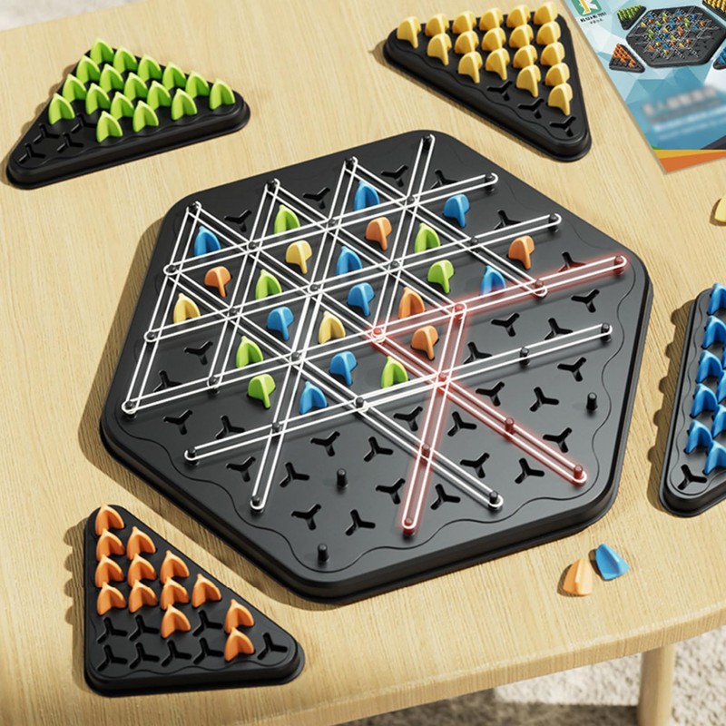 Mailfull Game Chain Triangle Chess Game Rubber Band Board Games