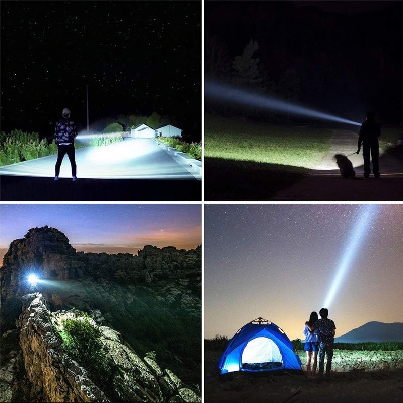 YIERBLUE Rechargeable Spotlight, Super Bright 1000000 High Lumen LED Handheld