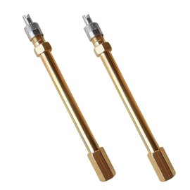 IUSOT Valve Extension Pack of 2 - Car Valve Extension 10 cm with Check Valve, for E-Scooter, Car, Truck and Bike, Robust Car Valve Adapter for Easy Inflation, Compatible with Road Bike