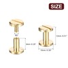 sourcing map 10Pack Brass Chicago Screws, 4x9x10mm Flower Texture Flat
