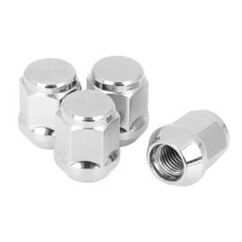 X AUTOHAUX 4 Pcs M12x1.5 Chrome Wheel Lug Nuts Cone Seat Tool for Car