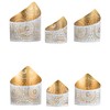 Marrakesch 3er Set Boho Deko Windlichter Yous Weiss Gold Metall/Glas