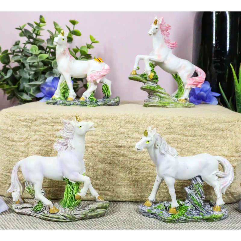Beautiful Rare Mythical Legendary Unicorn Miniature Figurine Collectible Set