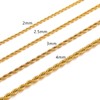 HSWYFCJY 4 MM Twist Rope Chain, Stainless Steel Gold Rope