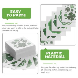 Lurrose Present Stickers 2 Set Patricks Day Temporary Shamrock Irish Tattoo Stickers Face and Body Decal for Party Festival Holidays Face Stickers