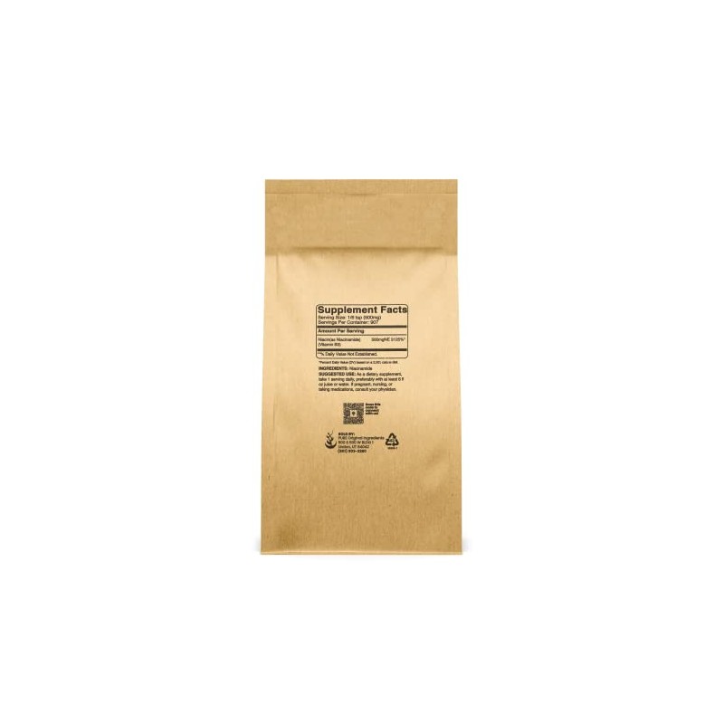 Pure Original Ingredients Niacinamide (1lb) Vitamin B3, Flush-Free, Gluten-Free