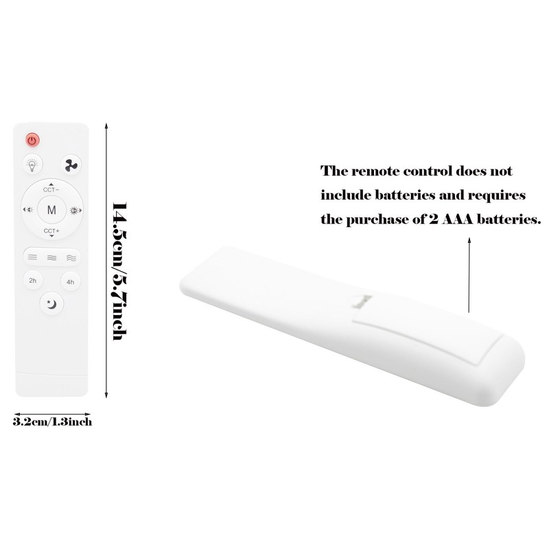 Arightmu 2-in-1 LED Ceiling Fan Light with Remote,3 Speeds &