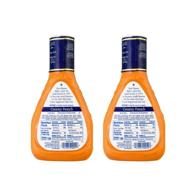 Ken's Steak House Creamy French Dressing (16 Ounce (Pack of