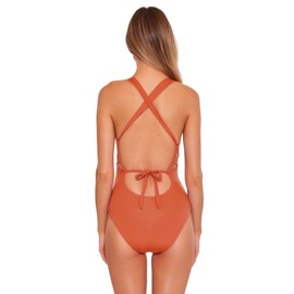 BECCA Color Code Skylar Plunge One-Piece Ginger MD