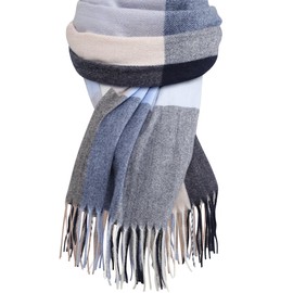 Fullogo Scarf for Women - Warm Womens Scarf, Blanket Scarf for Women Winter, Scarf Long Soft Warm Checked Scarf Ladies Gifts