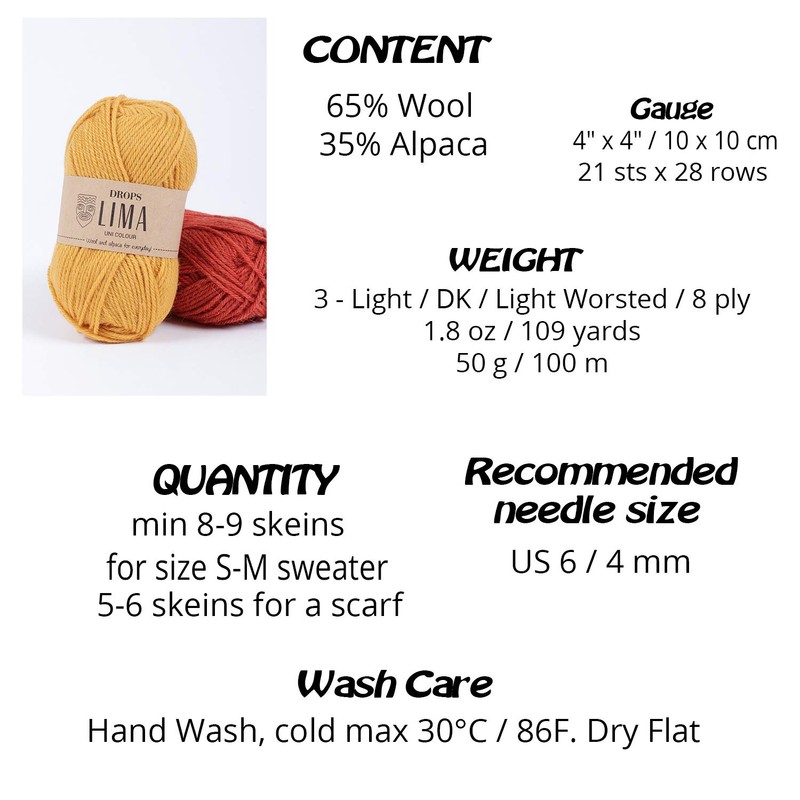 65% Wool and 35% Alpaca Yarn for Knitting and Crocheting,