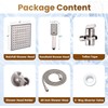 BRIGHT SHOWERS Rain Shower Head with Handheld Spray, 8 Inch