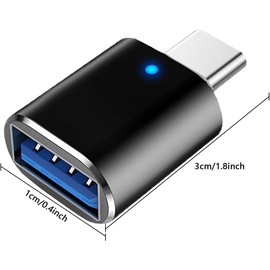 Hamosky USB C to USB Adapter 2 Pack, USB Type-C to USB 3.0 Adapter, Type C Male to USB 3.0 Female Adapter Compatible with MacBook, Phone, Car